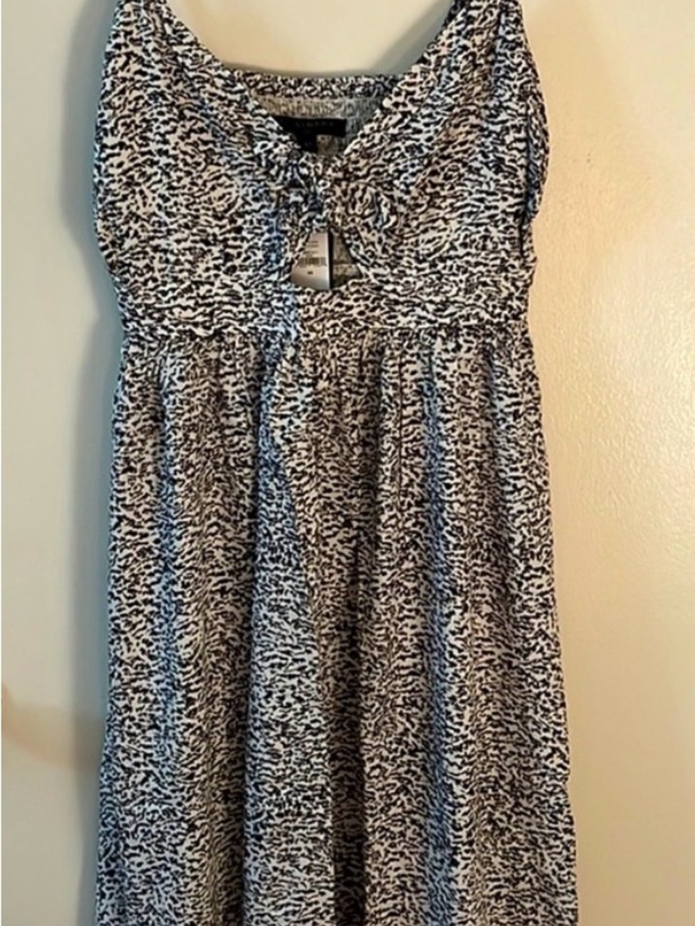 Banana Republic Black and White Knot-Front Casual Girls' Dress